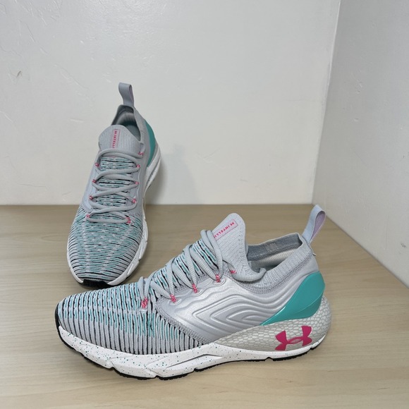 Under Armour Other - Under Armour UA HOVR Phantom 2 IntelliKnit Mens 9.5/W11 Running Shoes Grey Mint